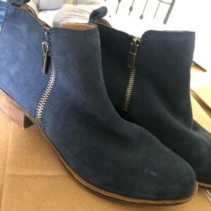 Blue suede booties LUCKY BRAND